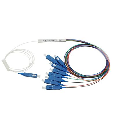 jakość  Passive Mini 1x8 Fiber Optic PLC Splitter For Cable Television Test Equipment fabryka