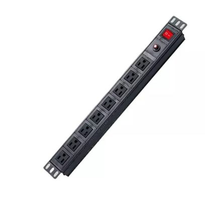 jakość  Customized 8 Way PDU Rack Mount Socket With High Flame Retardancy Material fabryka