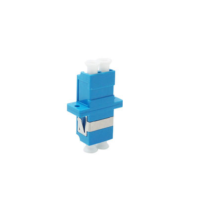 Adapter światłowodowy FTTH LC Duplex z kołnierzem z brązowej tulei