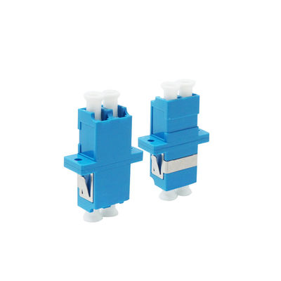 Adapter światłowodowy FTTH LC Duplex z kołnierzem z brązowej tulei