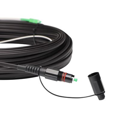 Wstępnie łączony kabel Optitap Drop, hartowany, jednomodowy o długości 50 stóp i 100 stóp