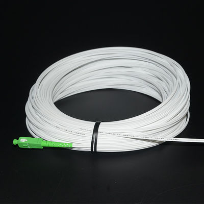 Kabel optyczny FTTH w kolorze białym ze złączem SC FC OEM ODM