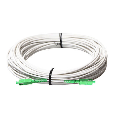 Kabel optyczny FTTH w kolorze białym ze złączem SC FC OEM ODM