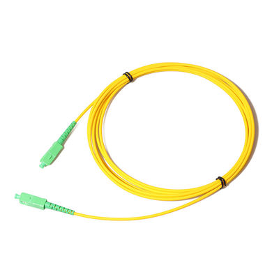 Biały kabel światłowodowy G657a2 SC APC do SC APC jednomodowy 3m