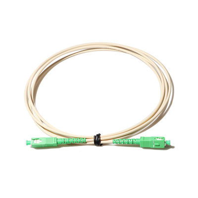 Biały kabel światłowodowy G657a2 SC APC do SC APC jednomodowy 3m