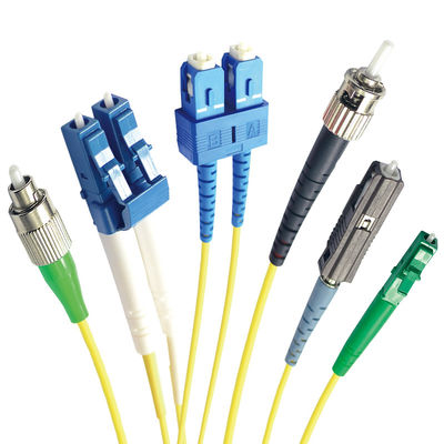 Biały kabel światłowodowy G657a2 SC APC do SC APC jednomodowy 3m