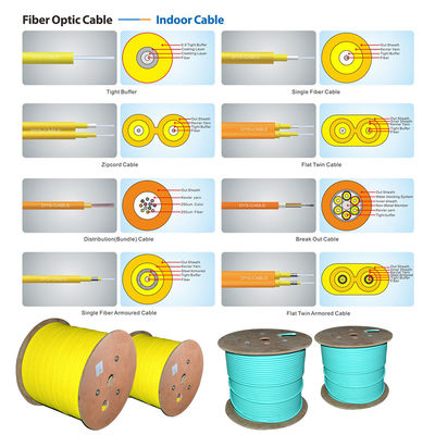 G652D SM Fibre 3mm Single Core Simplex Wewnętrzny kabel światłowodowy GJFJV