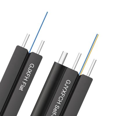 1 2 4-żyłowy płaski kabel światłowodowy FTTH do zastosowań wewnętrznych/zewnętrznych
