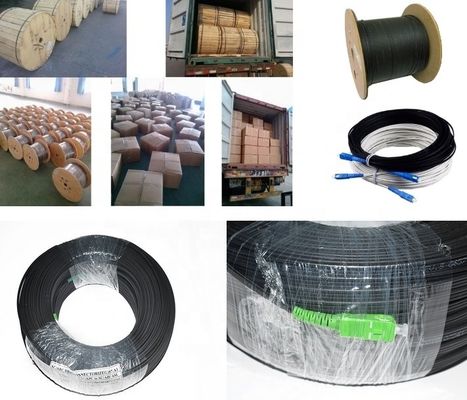 1 2 4-żyłowy płaski kabel światłowodowy FTTH do zastosowań wewnętrznych/zewnętrznych
