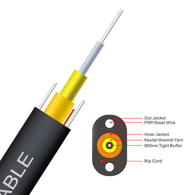 1 rdzeń Toneable G657A1 G657A2 G657A3 FTTP Tight Buffered Indoor/Outdoor Drop Cable do telekomunikacji, płaski kabel Drop