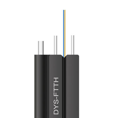 GJXH GJXCH 1,2,4,6,8,12 Rdzenie FTTH płaski kabel światłowodowy wewnętrzny / zewnętrzny Kabel upuszczający