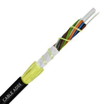 Kable światłowodowe Adss 2 4 8 24 48 96 Rdzeń 12 Włókno G652D Jednomodowy antenowy ciemny kabel światłowodowy ADSS Outdoor