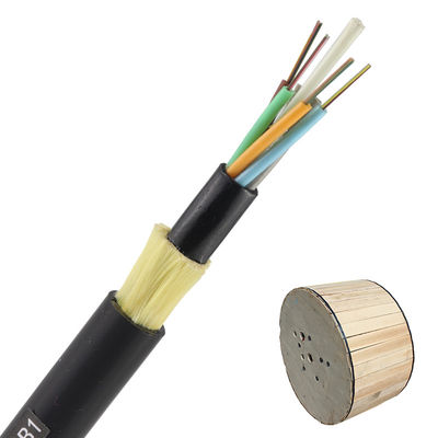 Kable światłowodowe Adss 2 4 8 24 48 96 Rdzeń 12 Włókno G652D Jednomodowy antenowy ciemny kabel światłowodowy ADSS Outdoor
