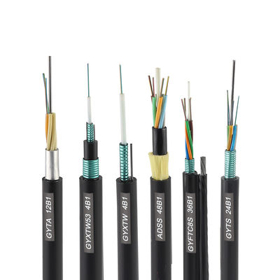 Kable światłowodowe Adss 2 4 8 24 48 96 Rdzeń 12 Włókno G652D Jednomodowy antenowy ciemny kabel światłowodowy ADSS Outdoor