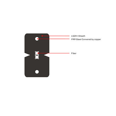 GJXFH 1 2 4 Rdzeń ftth drop cable G652d G657A1 G657A2 SM Wewnętrzny kabel światłowodowy