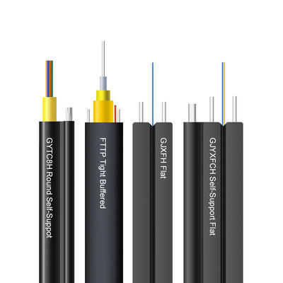 GJXFH 1 2 4 Rdzeń ftth drop cable G652d G657A1 G657A2 SM Wewnętrzny kabel światłowodowy