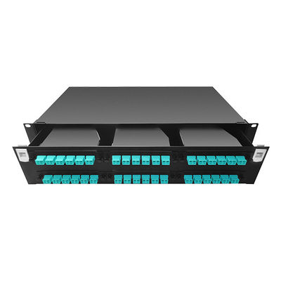 Patch panel światłowodowy o wysokiej gęstości 19 cali 1U MPO MTP-LC 24F 10G 40G