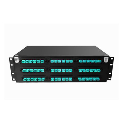Patch panel światłowodowy o wysokiej gęstości 19 cali 1U MPO MTP-LC 24F 10G 40G