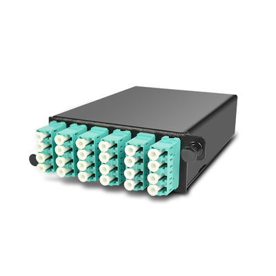 144 rdzenie 19 &quot;1U MTP Fibre MPO Panel krosowy z 4-częściowymi kasetami OM3 MTP-LC