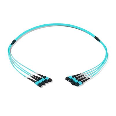 12-rdzeniowy 24-rdzeniowy kabel światłowodowy, kabel krosowy Mtp Mpo Om3 Om4 dla Qsfp