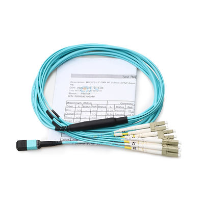 24-rdzeniowy zespół kabla światłowodowego, kabel MPO do LC Breakout dla FTTH