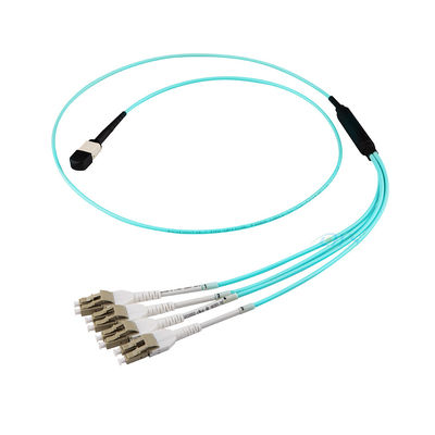 24-rdzeniowy zespół kabla światłowodowego, kabel MPO do LC Breakout dla FTTH