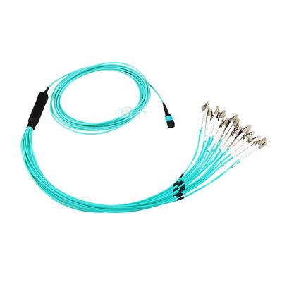 24-rdzeniowy zespół kabla światłowodowego, kabel MPO do LC Breakout dla FTTH