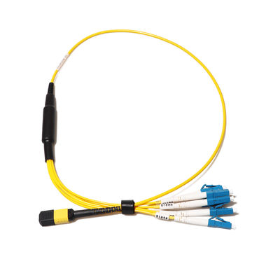 24-rdzeniowy zespół kabla światłowodowego, kabel MPO do LC Breakout dla FTTH