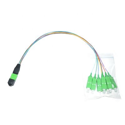 Dostosowany zespół kabla światłowodowego 12-rdzeniowy MPO Męski LC Fibre 0,9 mm Fanout