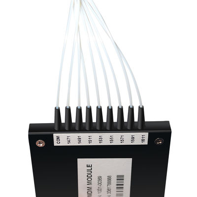 Optyczny 8-kanałowy moduł Cwdm Mux Demux 0,9 mm 20 nm Odstęp między kanałami