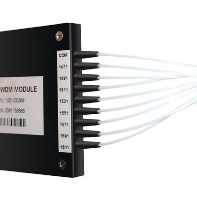 Optyczny 8-kanałowy moduł Cwdm Mux Demux 0,9 mm 20 nm Odstęp między kanałami