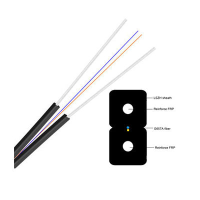 Zewnętrzny 2-rdzeniowy kabel światłowodowy FTTH z elementem wzmacniającym FRP
