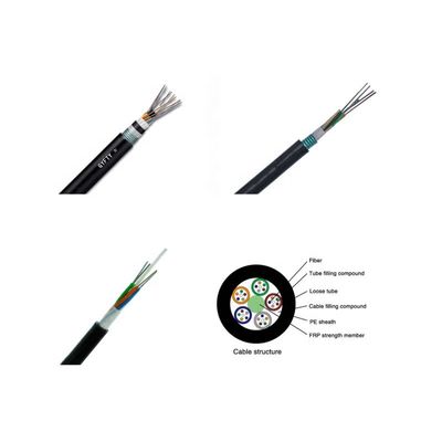 GYTA53 Outdoor 12 24 48 Rdzeń PE Out Powłoka Podziemny opancerzony kabel światłowodowy