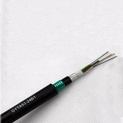 GYTA53 Outdoor 12 24 48 Rdzeń PE Out Powłoka Podziemny opancerzony kabel światłowodowy