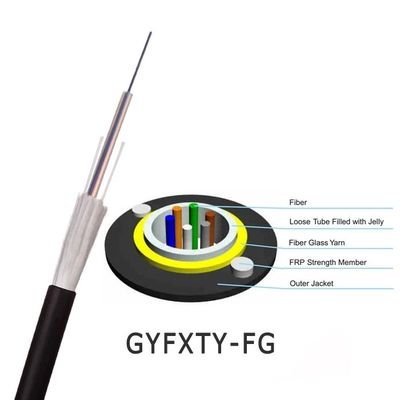 Kabel światłowodowy FRP Strength GYFXTY 24-rdzeniowy pojedynczy tryb na zewnątrz
