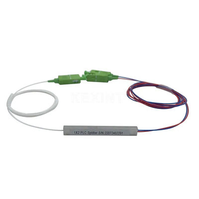 FTTH Fiber Optic PLC Splitter 1x2 Micro Steel Tube Type ze złączem SC