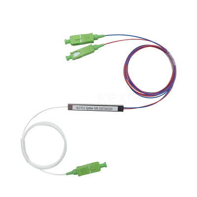 Optyczny rozdzielacz światłowodowy 1x2 PLC SC APC UPC Single Mode Micro Steel Tube Type