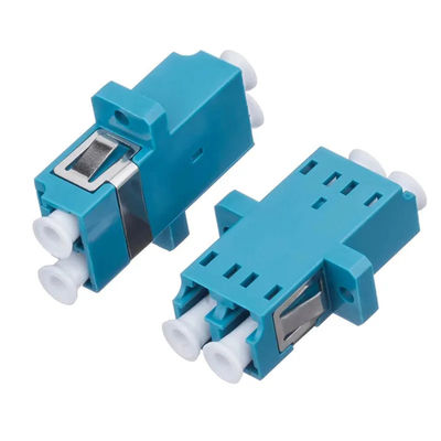 Adapter światłowodowy FTTH LC Duplex z kołnierzem z brązowej tulei
