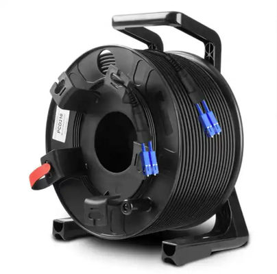 Czarne rolety kablowe zewnętrzne 300M 250M 200M 150M 100m LC do LC Fiber Patch Cord Extension Cable Reel
